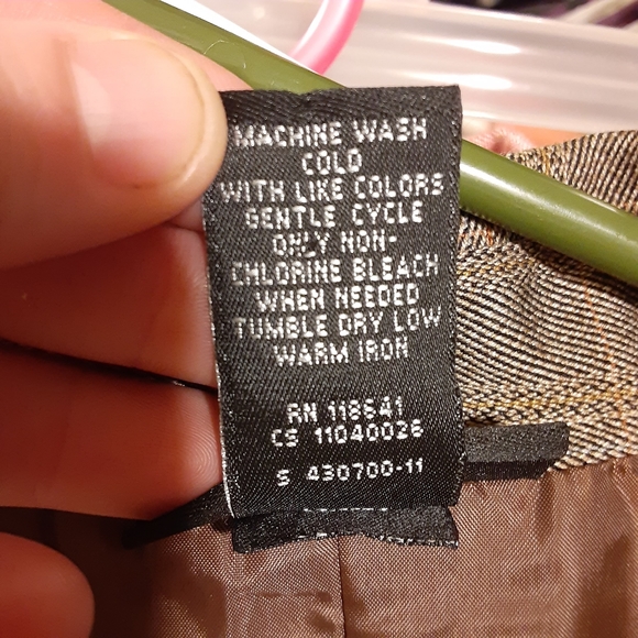 Lane Bryant mocha button front pinstripe blazer 18 - Picture 7 of 8